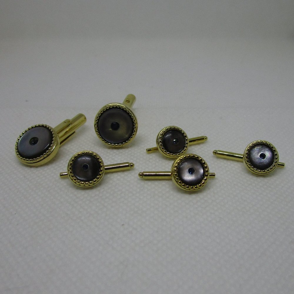 Vintage Cufflinks & Button Stud Set - image 1